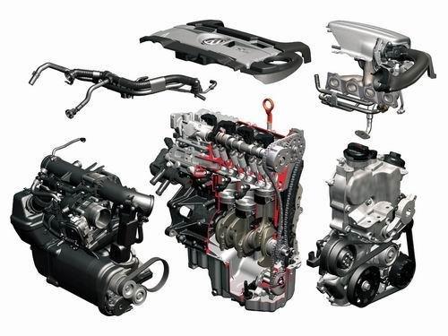 图为大众1.4T双增压发动机